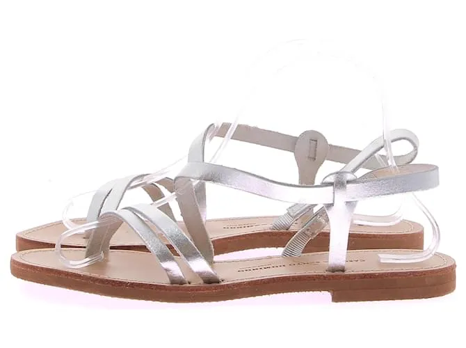 Autre Marque CAROLINA SANTO DOMINGO Sandalias T.EU 40 Cuero Plata 