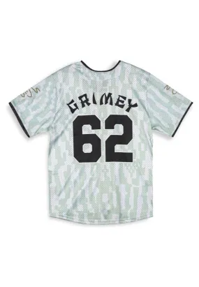 Beisbolera grimey blanca lucky dragon mesh baseball jersey