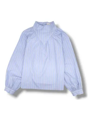 BELLEPIECE Blusa Curtis Mujer Baby Blue Stripe