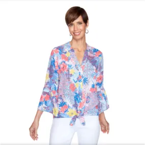 BLUSA CON BOTONES MANGA LARGA GERANMULTICOLOR RUBY RD