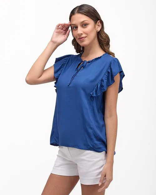 Blusa Mujer Lux Azul Marino