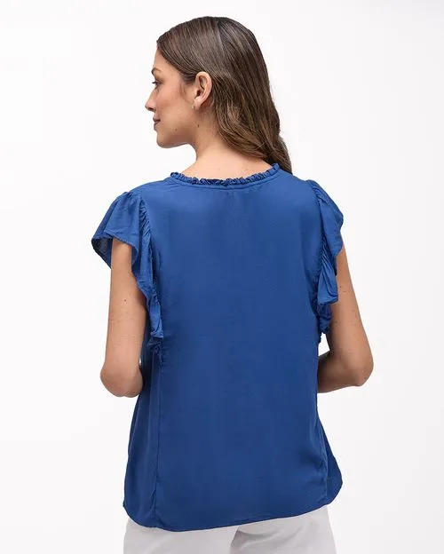 Blusa Mujer Lux Azul Marino