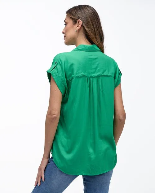 Blusa Mujer Natzuki Solid Verde Perico