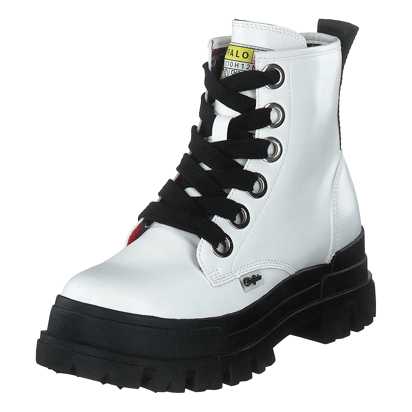 Buffalo zapatos Aspha Lace Up Hi White