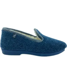 Calzado de casa de Hombre JAVER ZAPATILLA CASA CERRADA LANA AZUL