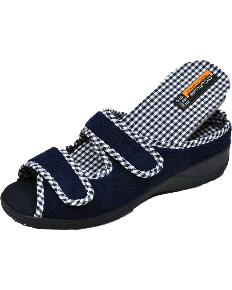 Calzado de casa de Mujer D`CUTILLAS DOCTOR CUTILLAS 21823 ZAPATILLA HOGAR SLIPPER DE MUJER PARA MARINO