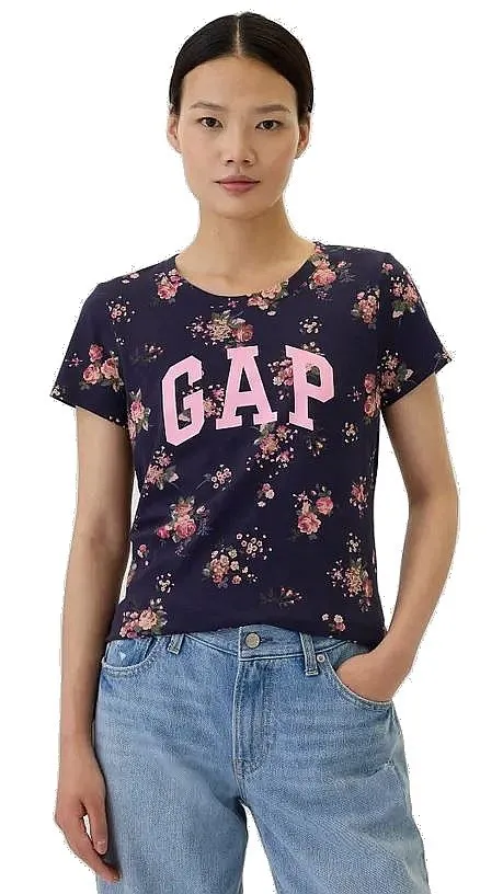 camisa GAP Logo GAP CLSC V2 - Navy Floral - women´s