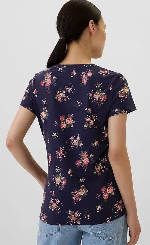 camisa GAP Logo GAP CLSC V2 - Navy Floral - women´s