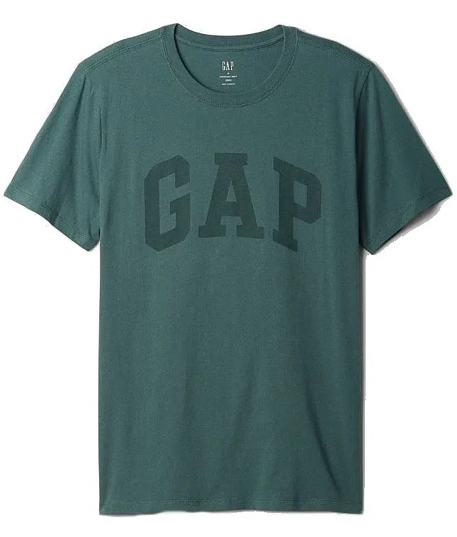 camisa GAP V-Everyday Soft Basic Logo - Moores Green - men´s