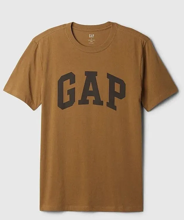 camisa GAP V-Everyday Soft Basic Logo - Palomino Brown Global - men´s