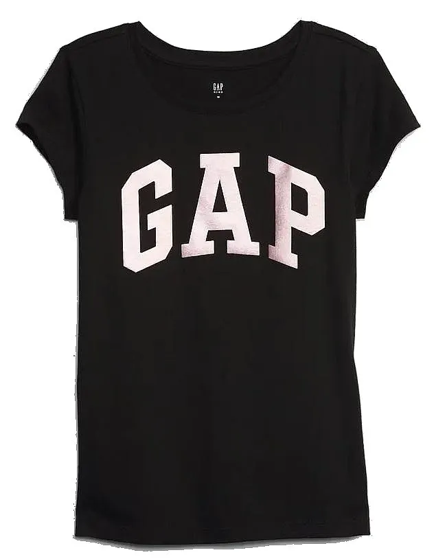 camisa GAP V-HS Value Logo - Black 19 - girl´s