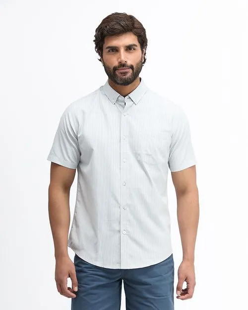 Camisa Hombre Ruben Plata Claro