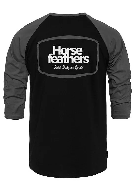 camisa Horsefeathers Bronco Raglan - Black/Gray - men´s