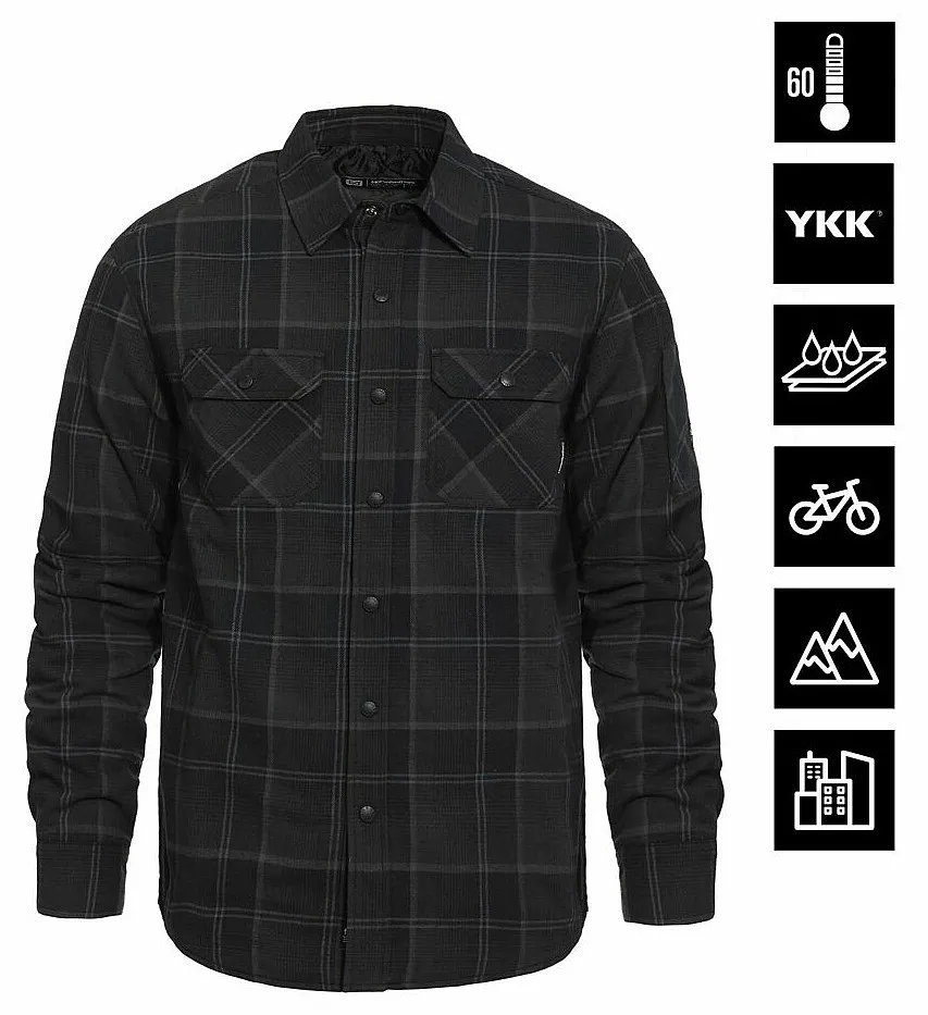 camisa Horsefeathers Dough Insulated LS - Anthracite - men´s