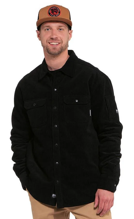 camisa Horsefeathers Dough Insulated LS - Black Corduroy - men´s