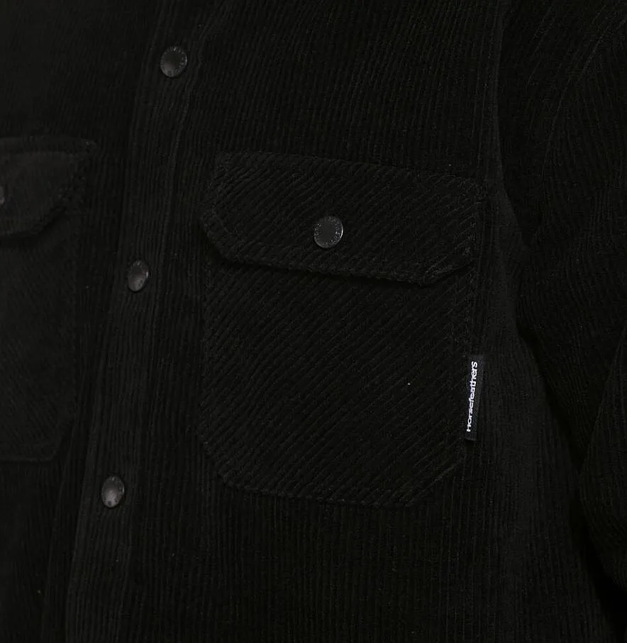 camisa Horsefeathers Dough Insulated LS - Black Corduroy - men´s