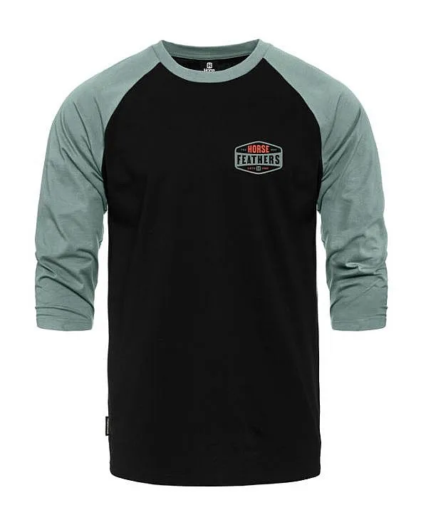 camisa Horsefeathers Hexagon II Raglan - Black - men´s