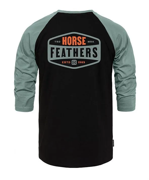 camisa Horsefeathers Hexagon II Raglan - Black - men´s