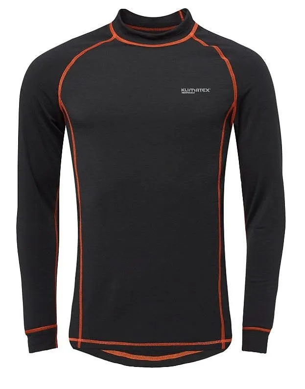 camisa Klimatex Asger Thermoplus+ LS - Black/Orange - men´s