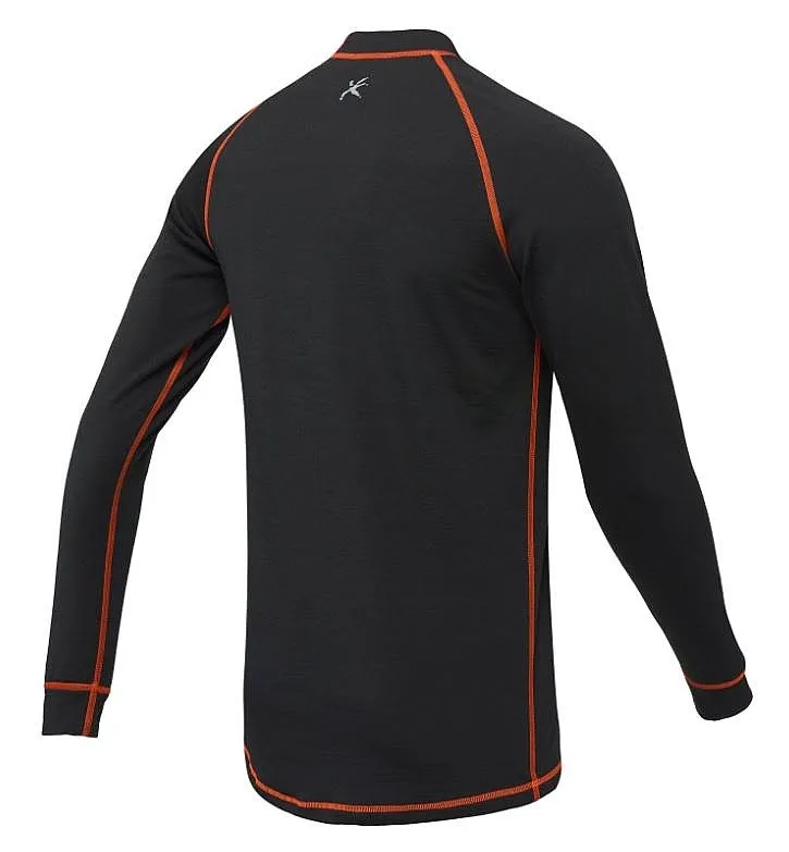 camisa Klimatex Asger Thermoplus+ LS - Black/Orange - men´s