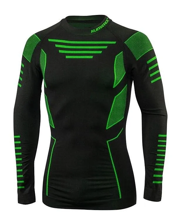 camisa Klimatex Harald Seamless LS - Black/Neon Green - men´s