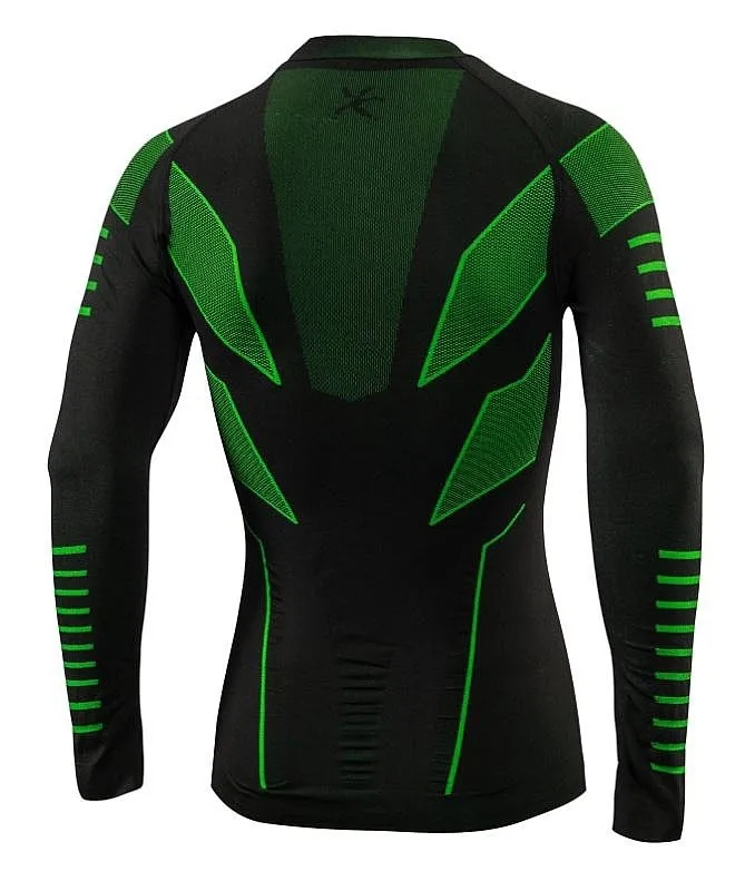 camisa Klimatex Harald Seamless LS - Black/Neon Green - men´s