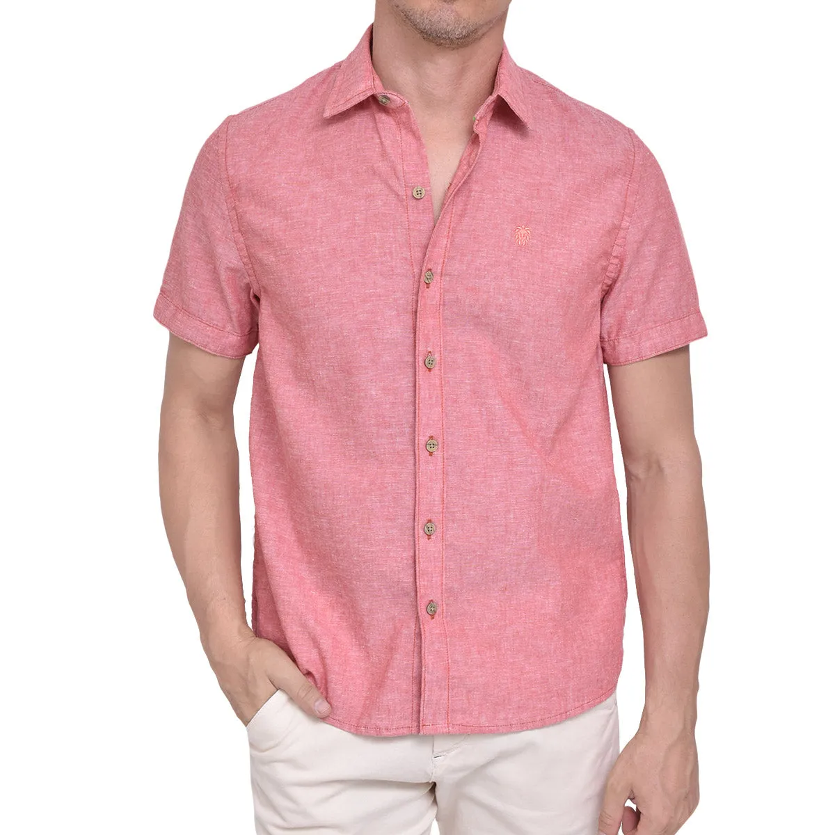 CAMISA LINO GAGLIARI ROJA