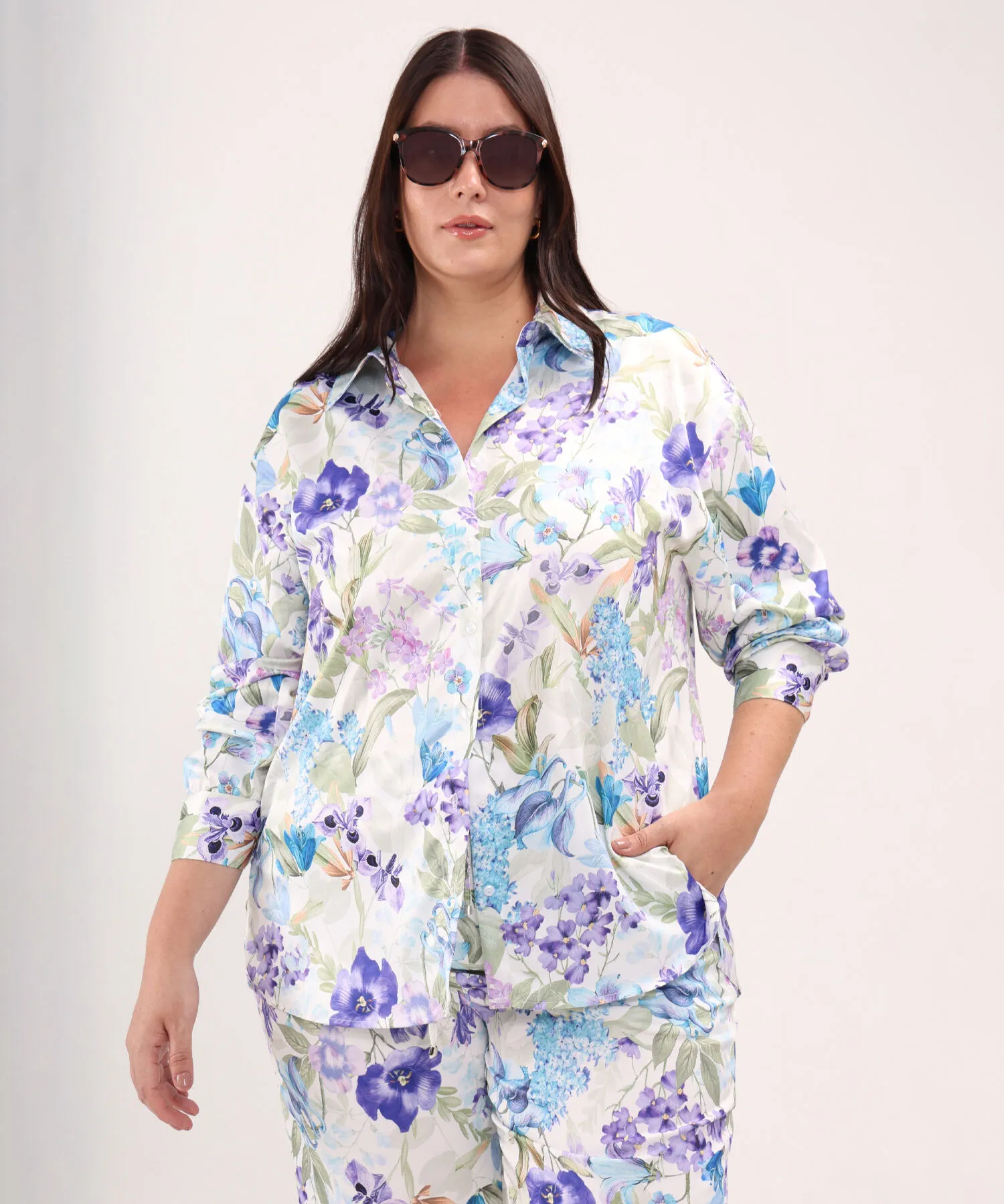 Camisa Satinada Estampada-