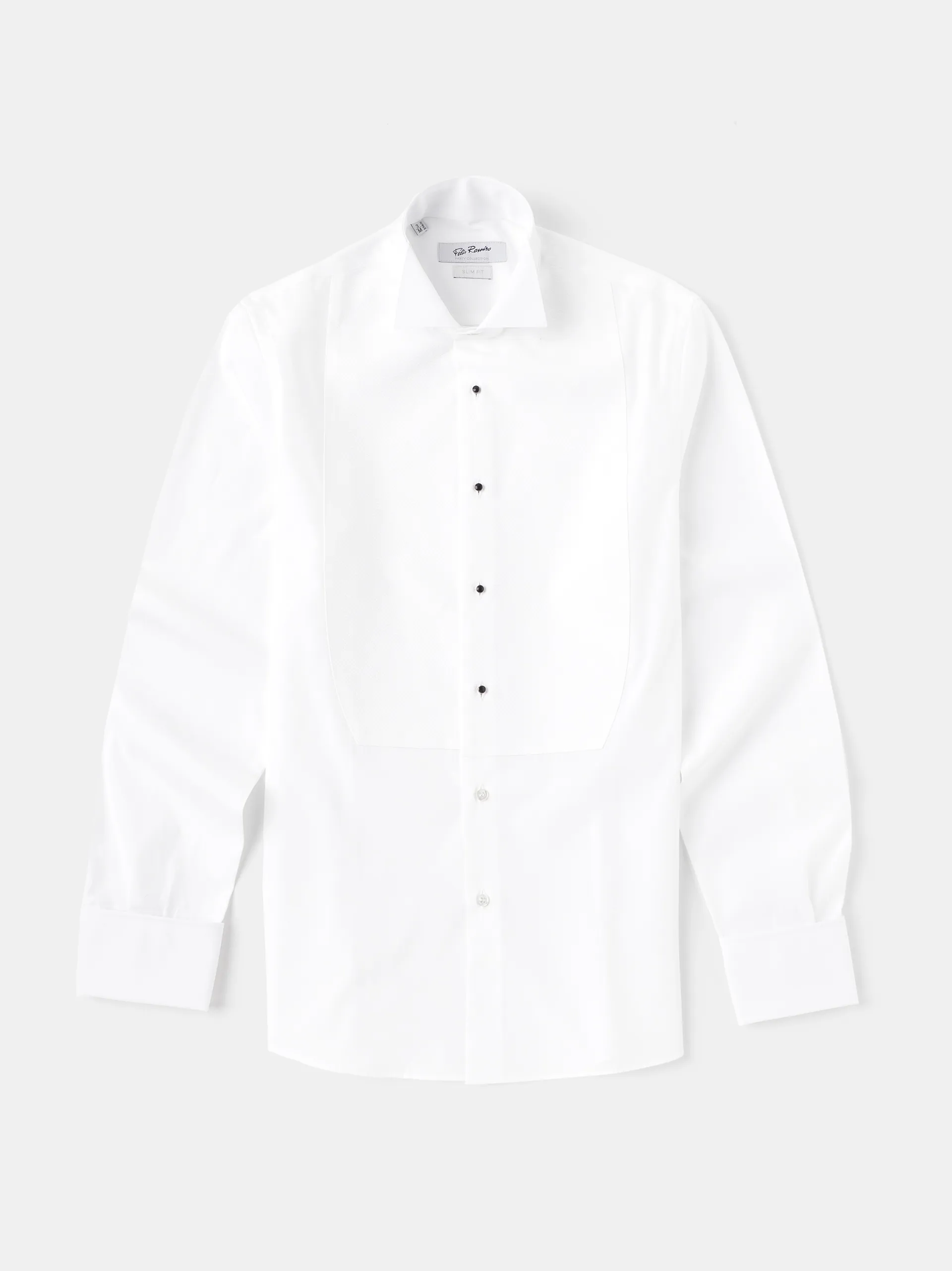 CAMISA SMOKING PIQUÉ BLANCA