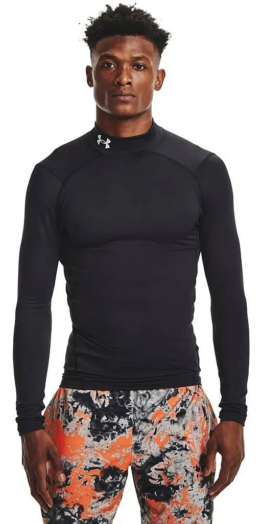 camisa Under Armour ColdGear Armour Compression Mock LS - 001/Black/White - men´s