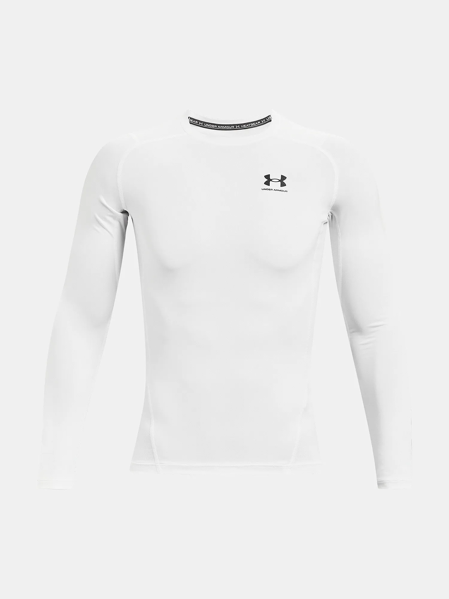 camisa Under Armour HeatGear Armour Compression LS - White/Black - men´s