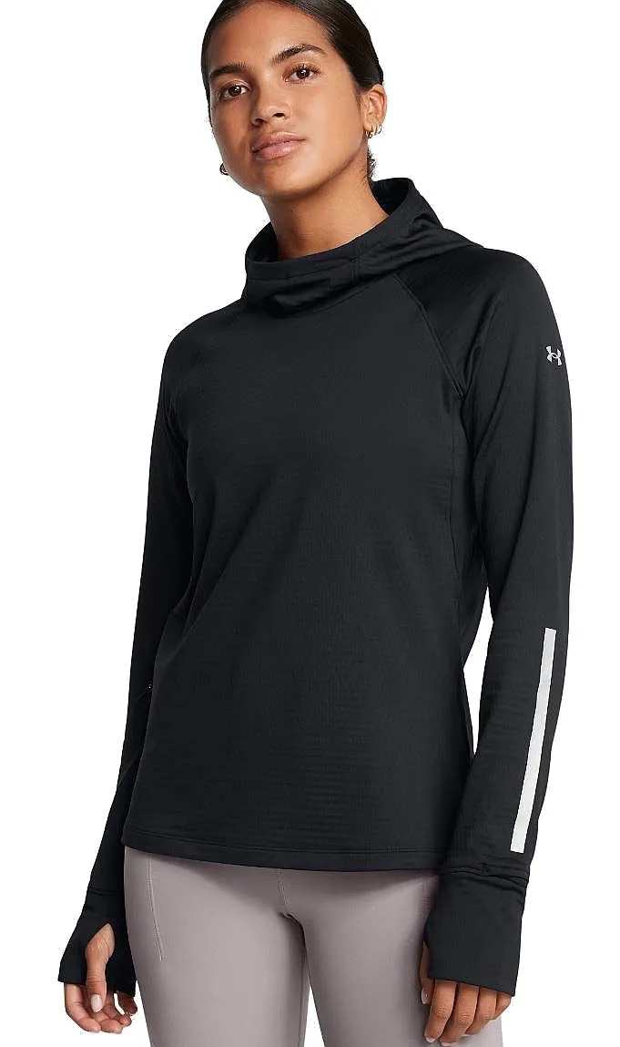 camisa Under Armour Launch Cold Weather Balaclava Hoodie LS - Black/Reflective - women´s