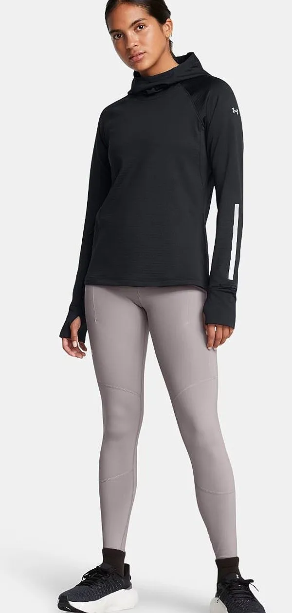 camisa Under Armour Launch Cold Weather Balaclava Hoodie LS - Black/Reflective - women´s