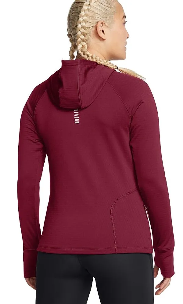 camisa Under Armour Launch Cold Weather Balaclava Hoodie LS - Cardinal/Reflective - women´s