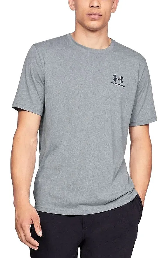 camisa Under Armour Sportstyle Left Chest - 036/Steel Light Heather - men´s