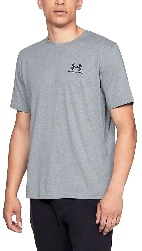 camisa Under Armour Sportstyle Left Chest - 036/Steel Light Heather - men´s