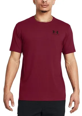 camisa Under Armour Sportstyle Left Chest - Cardinal/Black - men´s