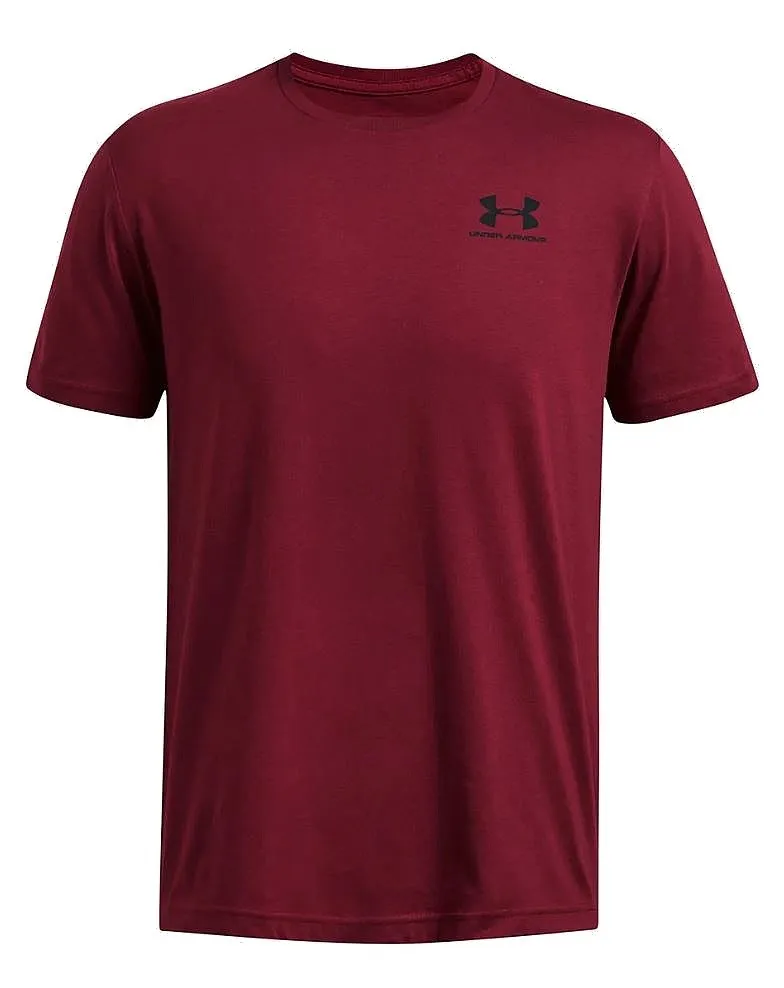 camisa Under Armour Sportstyle Left Chest - Cardinal/Black - men´s