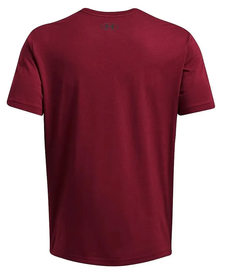 camisa Under Armour Sportstyle Left Chest - Cardinal/Black - men´s