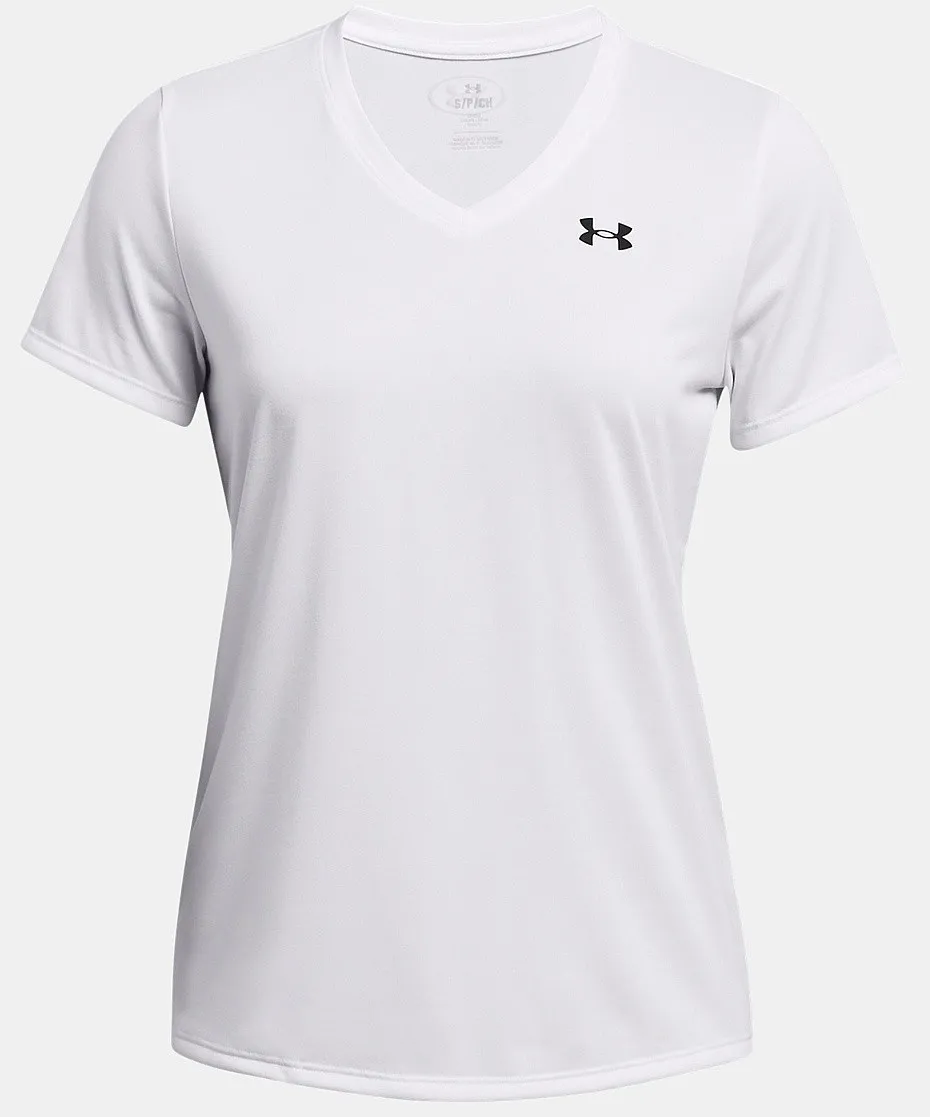 camisa Under Armour Tech SSV Solid - White/Black - women´s