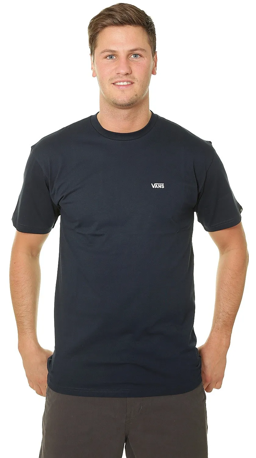 camisa Vans Left Chest Logo - Navy/White - men´s