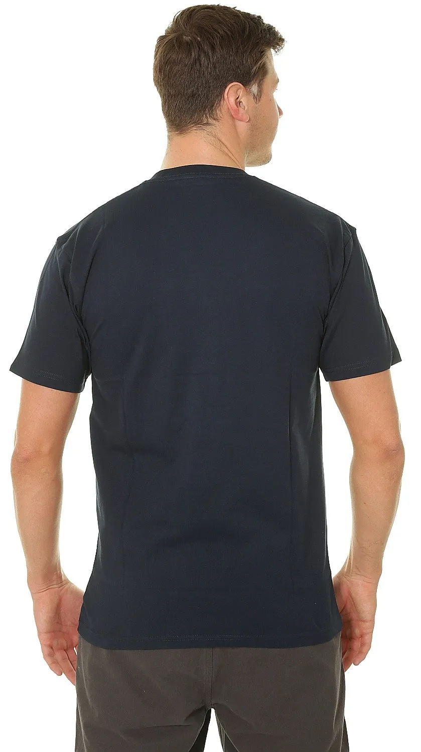 camisa Vans Left Chest Logo - Navy/White - men´s