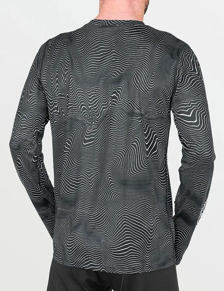 camisa Volcom V-Science Crew LS - Black Print - men´s