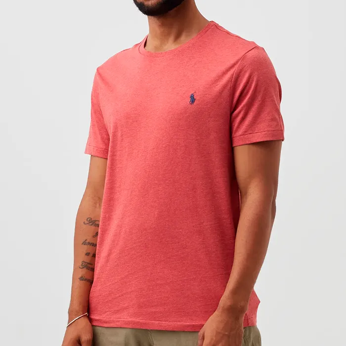 Camiseta Polo Custom slim fit jersey – Red Heather