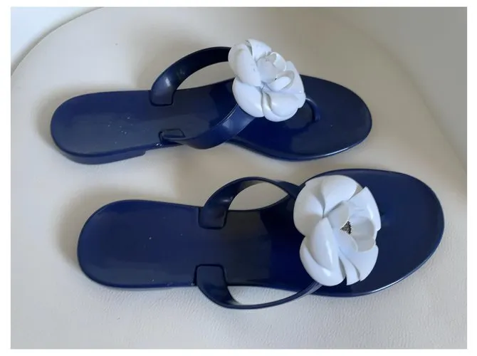 Carolina Herrera Zapatilla de playa / piscina Azul oscuro 