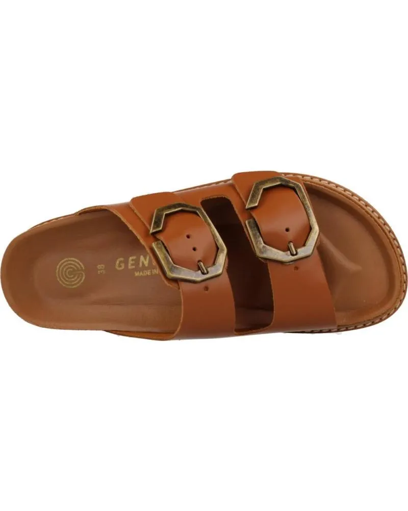 Chanclas de Mujer GENUINS GALIA MARRON