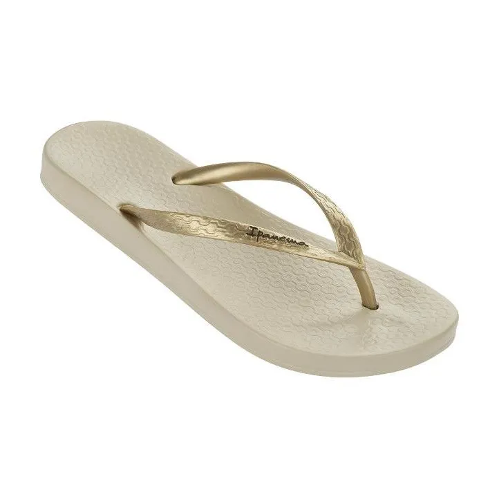 CHANCLAS DE MUJER IPANEMA ANATOMICA TAN FEM BEIGE/GOLD