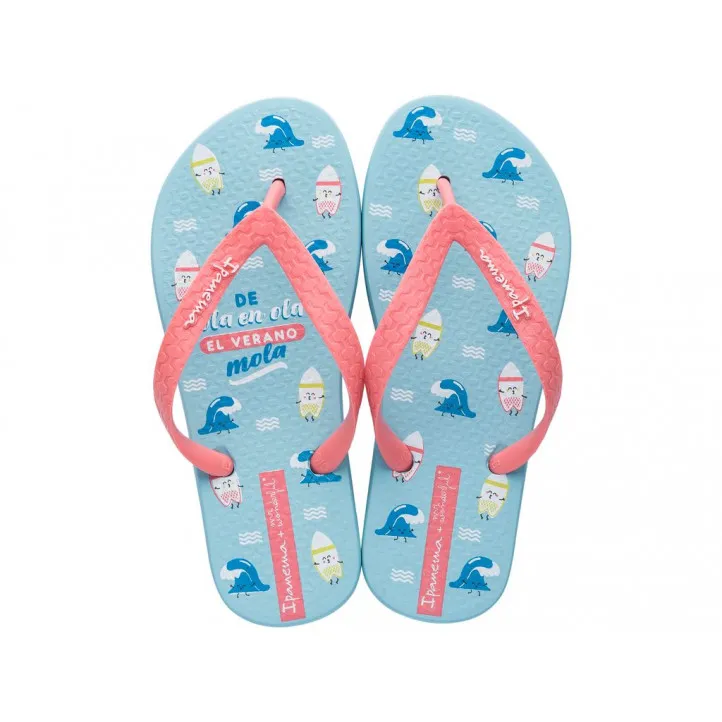 CHANCLAS DE NIñA IPANEMA + MR WONDERFUL II KIDS BLUE/PINK