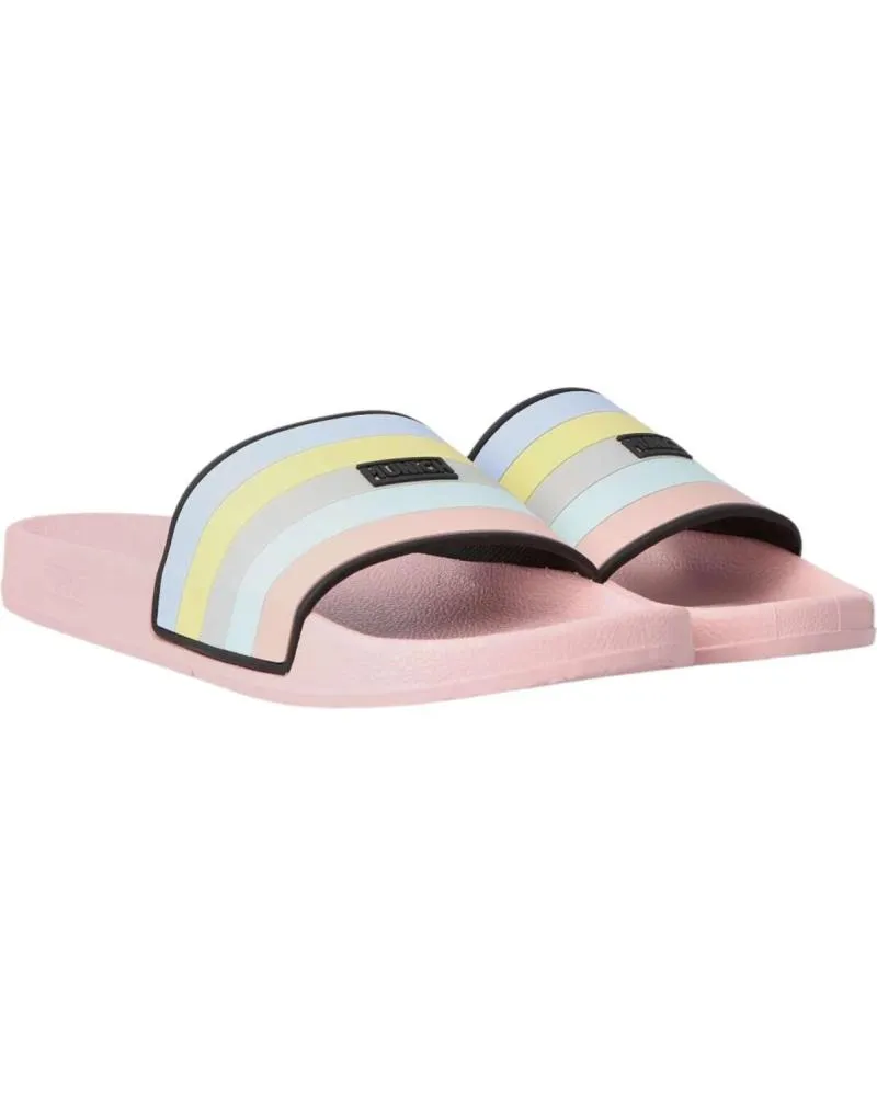 Chanclas MUNICH  de Mujer FLAT SLIDER MULTISTRIPE  ROSA