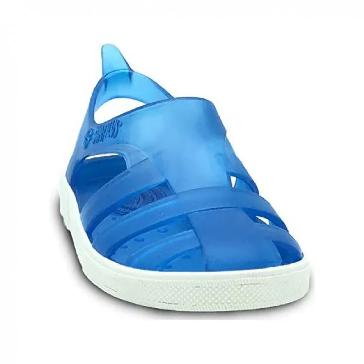 chanclas Pablosky azules con contraste de suela blanca